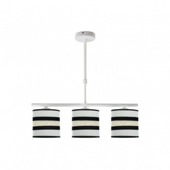 Distribuidor - Lâmpadas Diversas | Lâmpadas Modernas | LAMPARA KARLA 3XE14 BLANCA/BEIS REGX55X14 CM Ref: 171253001